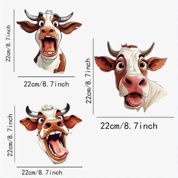 Nažehlovací obrázek bláznivá  Kráva 3ks