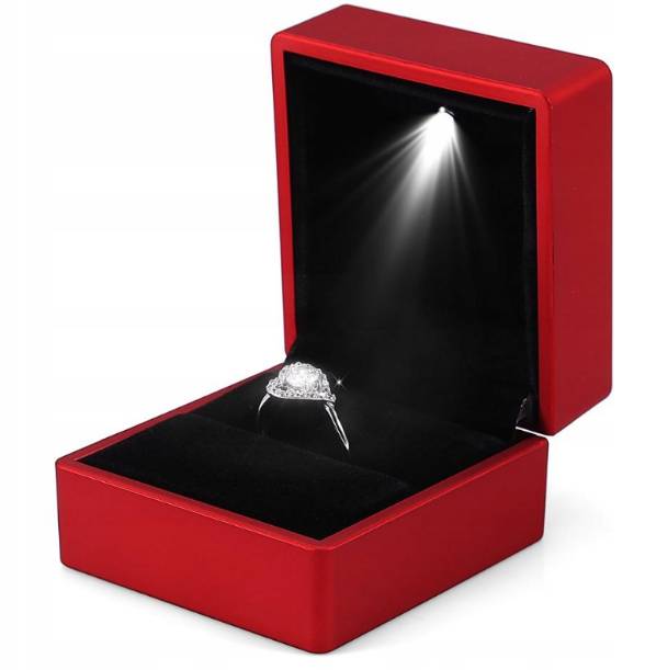 Osvětlená krabička na šperky  červená