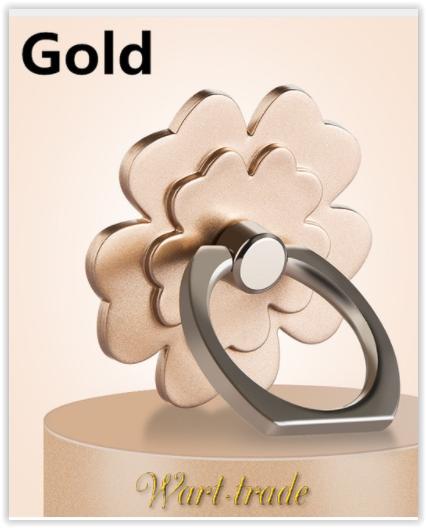 Držák mobilního telefonu ve tvaru prstenu květ zlatý