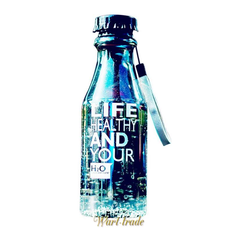 Designová plastová láhev na pití 550 ml hnědá