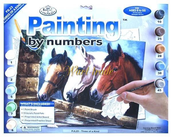 Malování podle čísel- Koňské hlavy