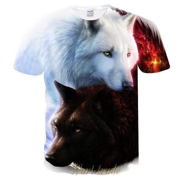 3D tričko tisk vlci