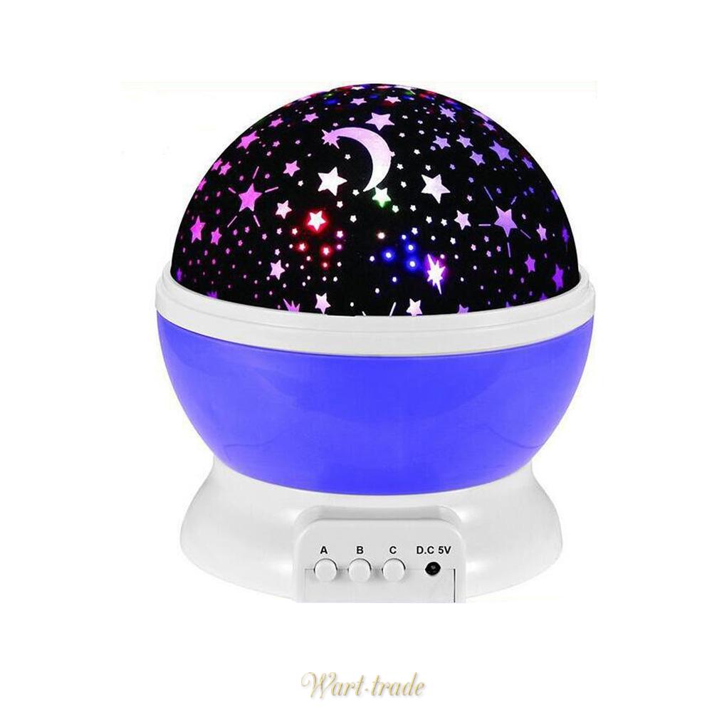 LED mini projektor hvězdná obloha - Fialová