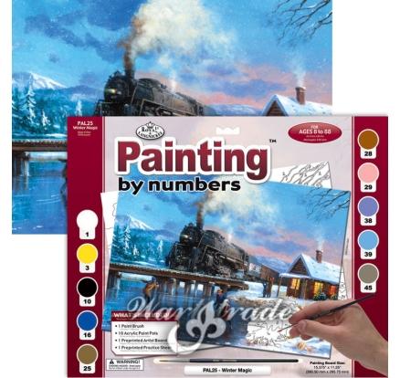 Malování podle čísel 40x32cm - Magická zima