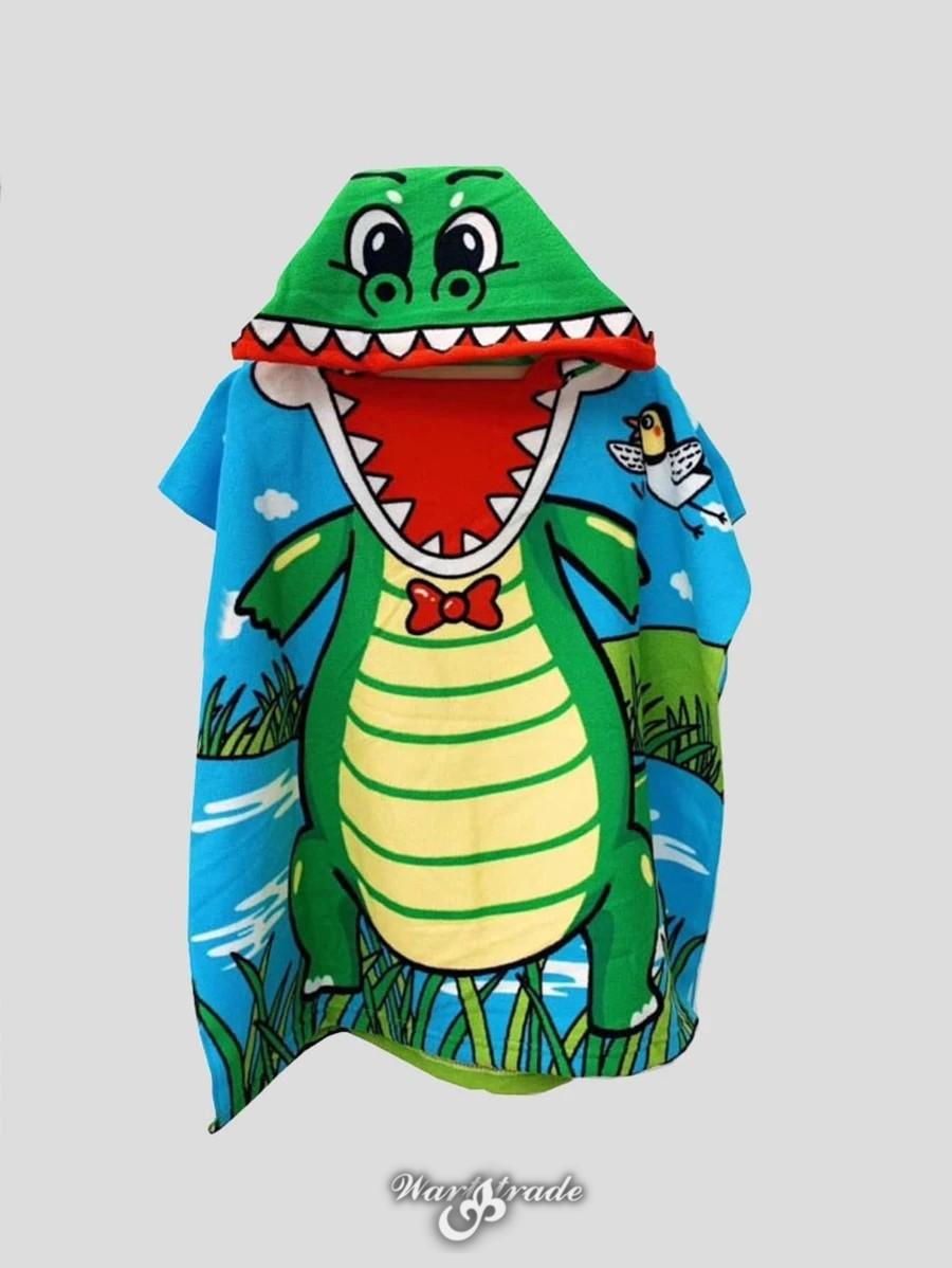 Dětský plážový ručník Poncho krokodýl