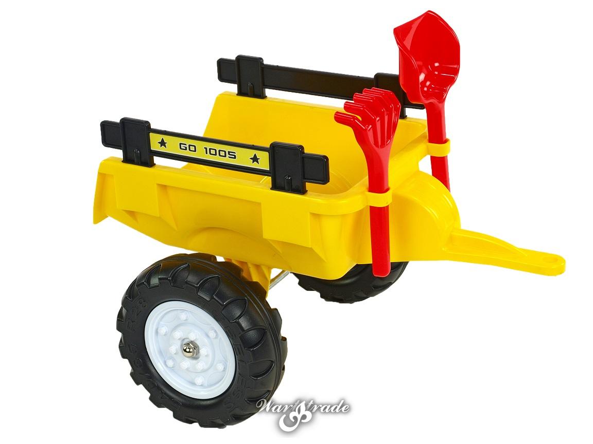 Vlek za traktor Trailer střední žlutý