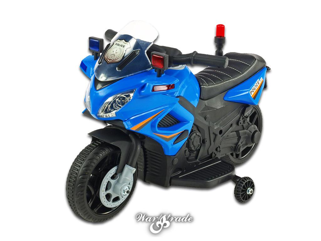 Elektrická motorka mini pro nejmenší Policie 911 modrá