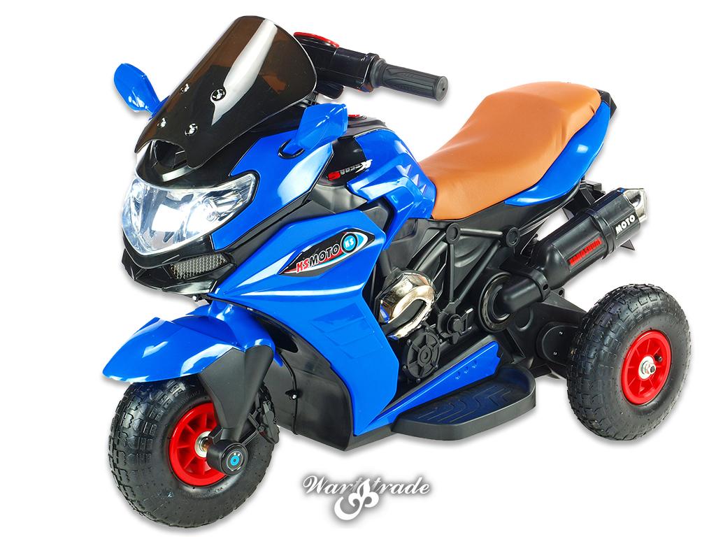 Motorka Dragon s plynovou rukojetí, nožní brzdou modrá