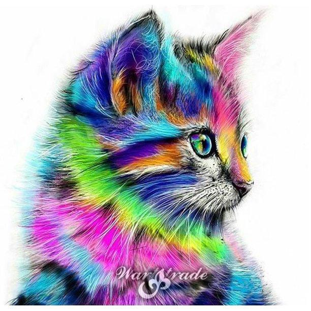 Diamantové  malování-Kočka