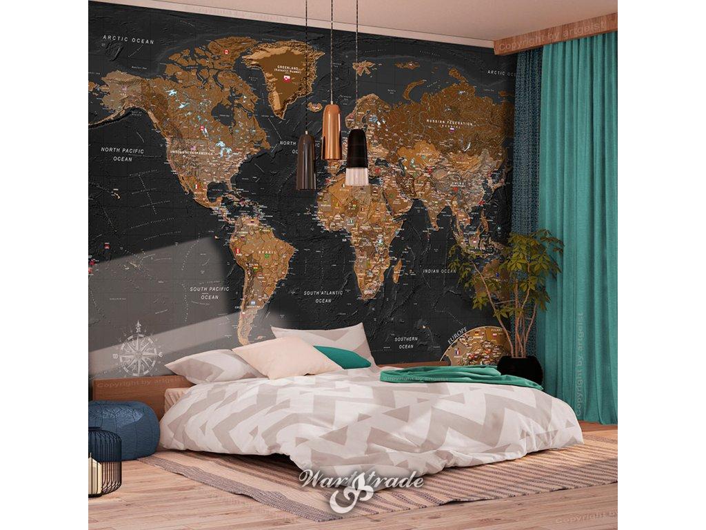 Fototapeta - World: Stylish Map