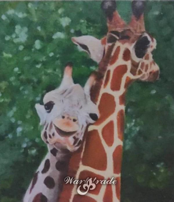 Diamantové malování žirafy