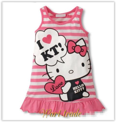 Letní šaty Hello Kitty růžové