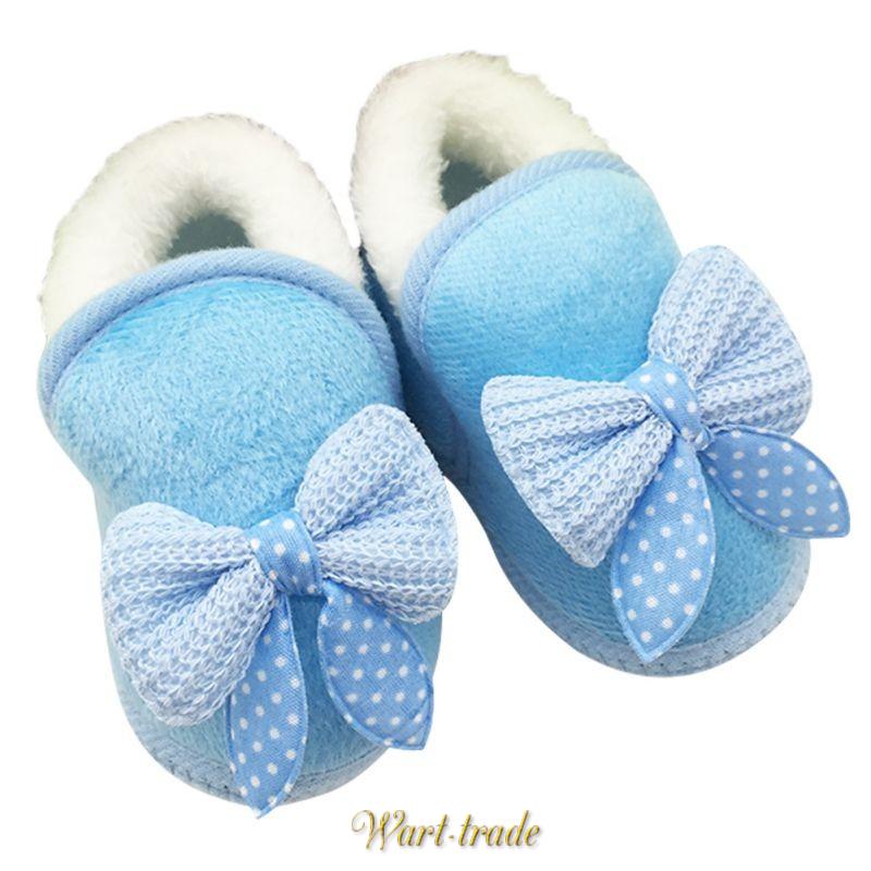 Plyšové botičky pro novorozence modré 