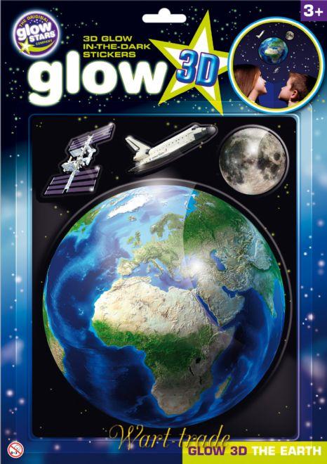 GlowStars Glow 3D Země, Měsíc a raketoplán