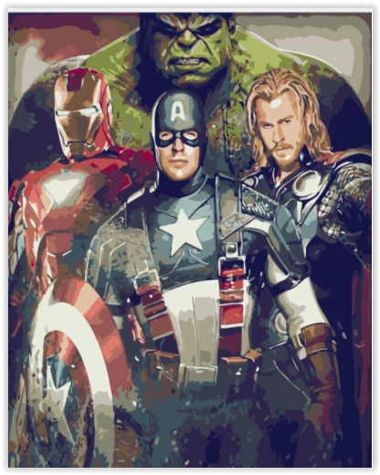 Malování podle čísel- Avengers
