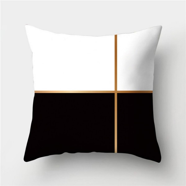Luxusní dekorativní polštář černo bílá