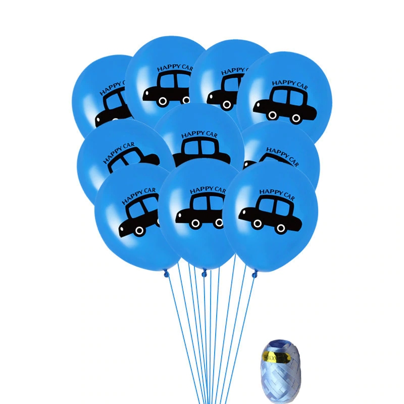 Latexový balonek s potiskem  auta 10ks