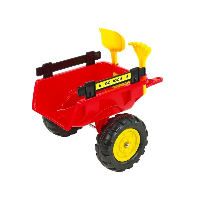 Vlek za traktor Trailer střední červený