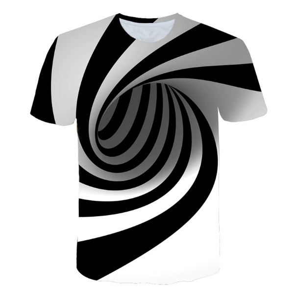 3D tričko iluze abstraktní spirála