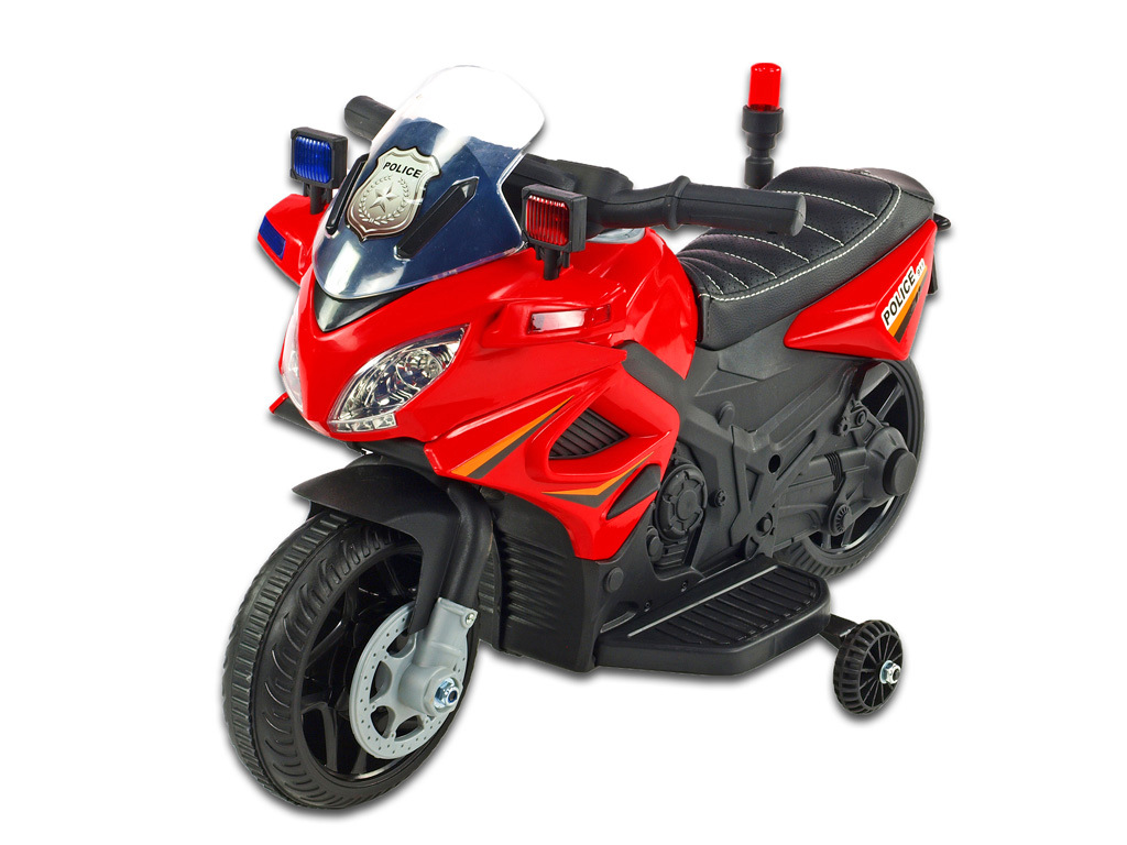 Elektrická motorka mini pro nejmenší Policie 911 červená