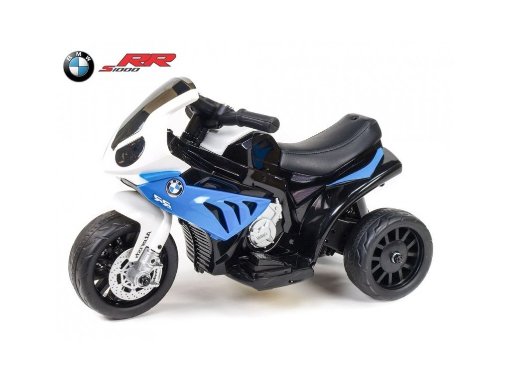 Motorka Trike BMW S1000RR, pro nejmenší a začínající, 6V, modrý