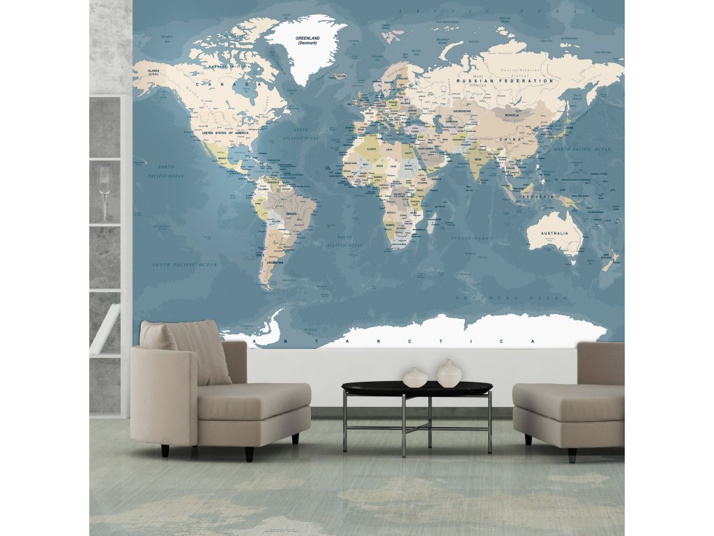 Fototapeta - Vintage World Map