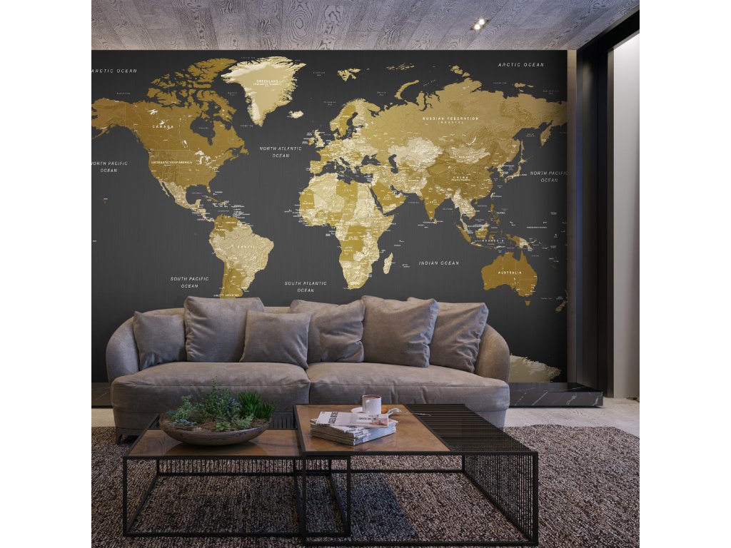 Samolepící fototapeta -  World Map: Modern Geography