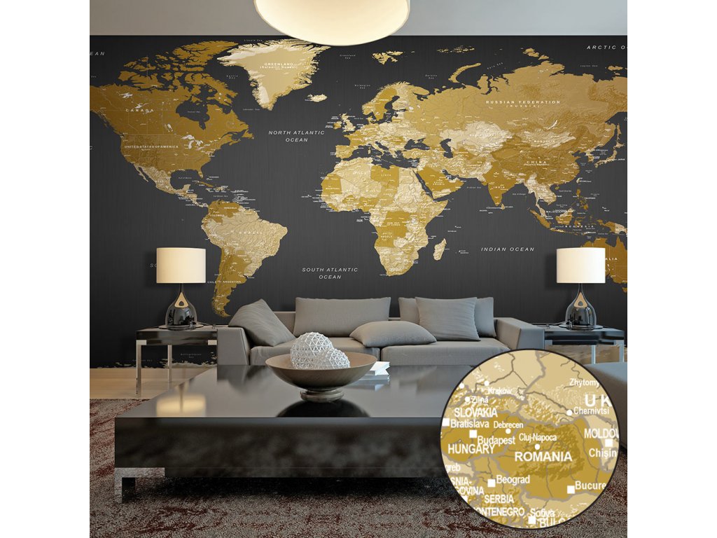 Samolepící fototapeta -World Map: Modern Geography II