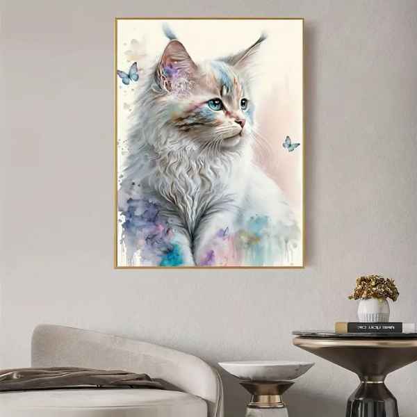  Diamantové malování barevná kočka
